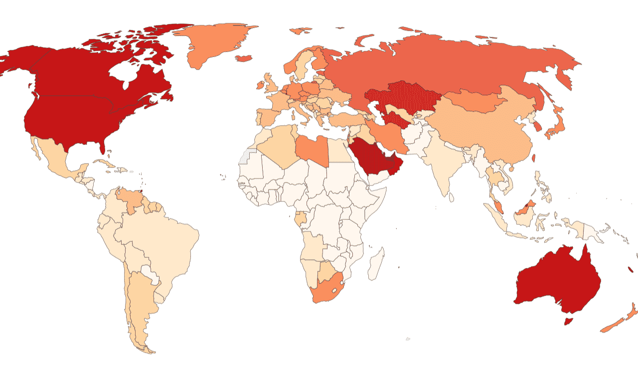 CO₂ emise na obyvatele