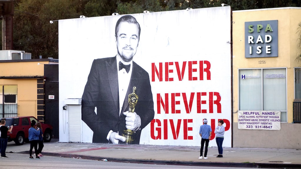 Leonardo DiCaprio na zdi s Oscarem